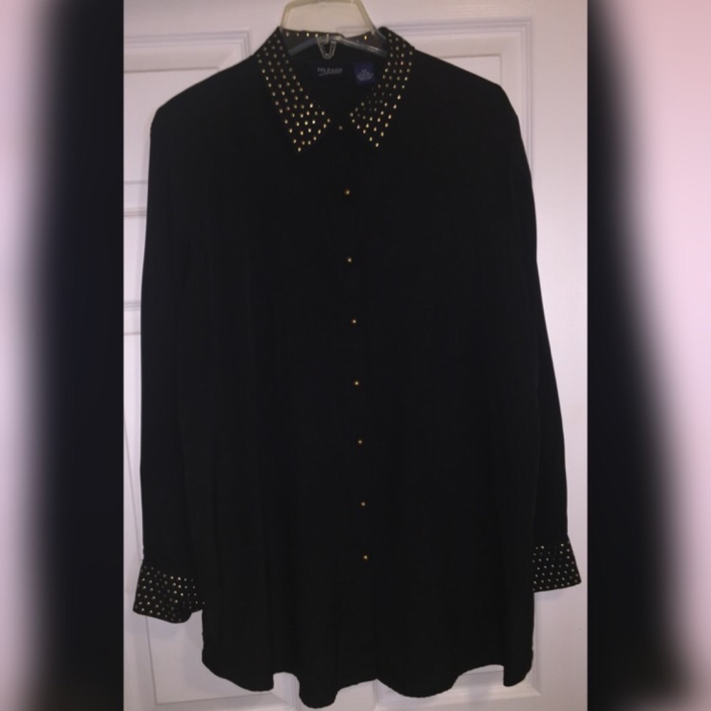Gold-Studded Blouse